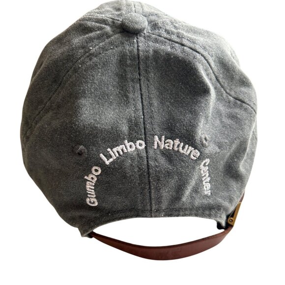 Adams Gray Baseball Cap/Hat Embroidered One Turtle At A Time W/ Leather Strap - Picture 2 of 6